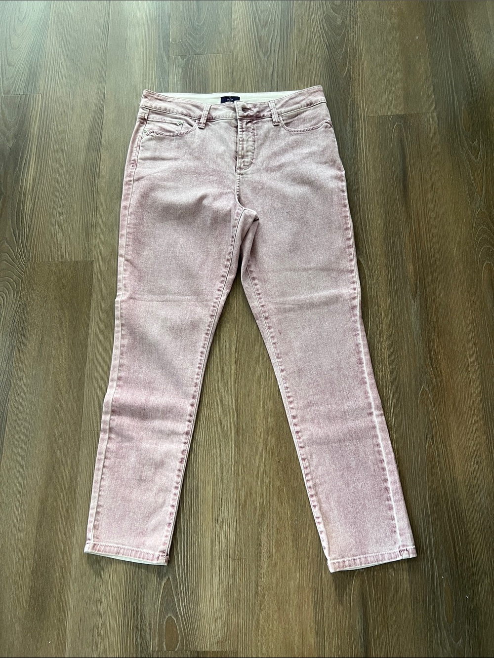 NYDJ Pink Washed High-Rise Skinny Jeans